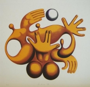 Badende mit Ball