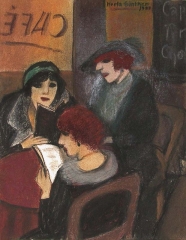 Mit der langen Elly im Café